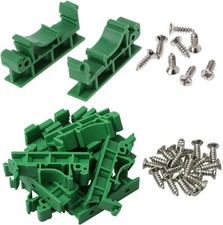 20 Sets C45 PCB DIN Rail Mounting Adapter Bracket 35mm Circuit Board Clip