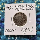 1927 Black BEAUTY BUFFALO NICKEL, Rare, Error