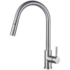 Joseph Miles Liberty Pull Out Kitchen Sink Mixer Tap - Stainless Steel