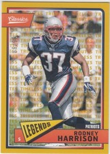 2018 Rodney Harrison Classics TIMELESS GOLD Parallel /99 - #181 Patriots