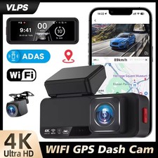 4K Dual Lens ADAS Dash Cam Front Rear WIFI/GPS Car Camera Night Vision G-Sensor