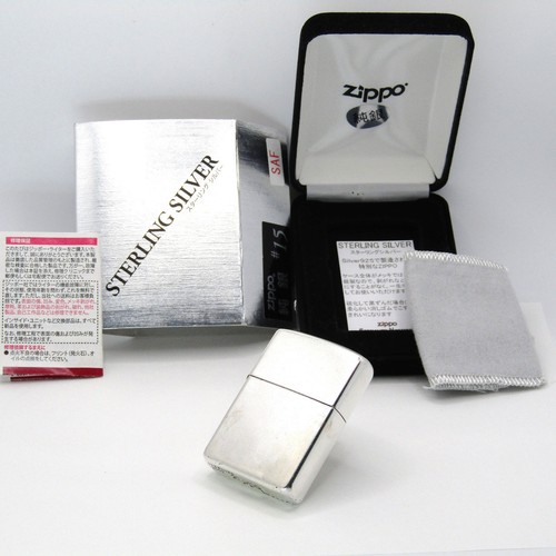 Sterling Silver 925 Zippo Oil Lighter 2002 Fired Rare