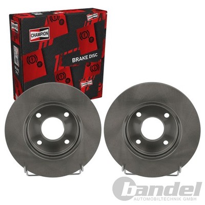 2x CHAMPION BREMSSCHEIBEN 258mm BELÜFTET VORNE passend für FORD COURIER ESCORT