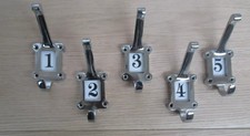 Coat Hooks Cast Iron Chrome On Old School Style Ceramic No Inserts 1-5 Or 1-10