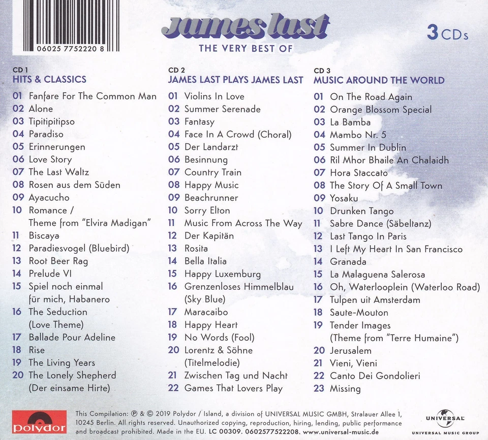 JAMES LAST - 3 CD - THE VERY BEST OF - Bild 2 von 2