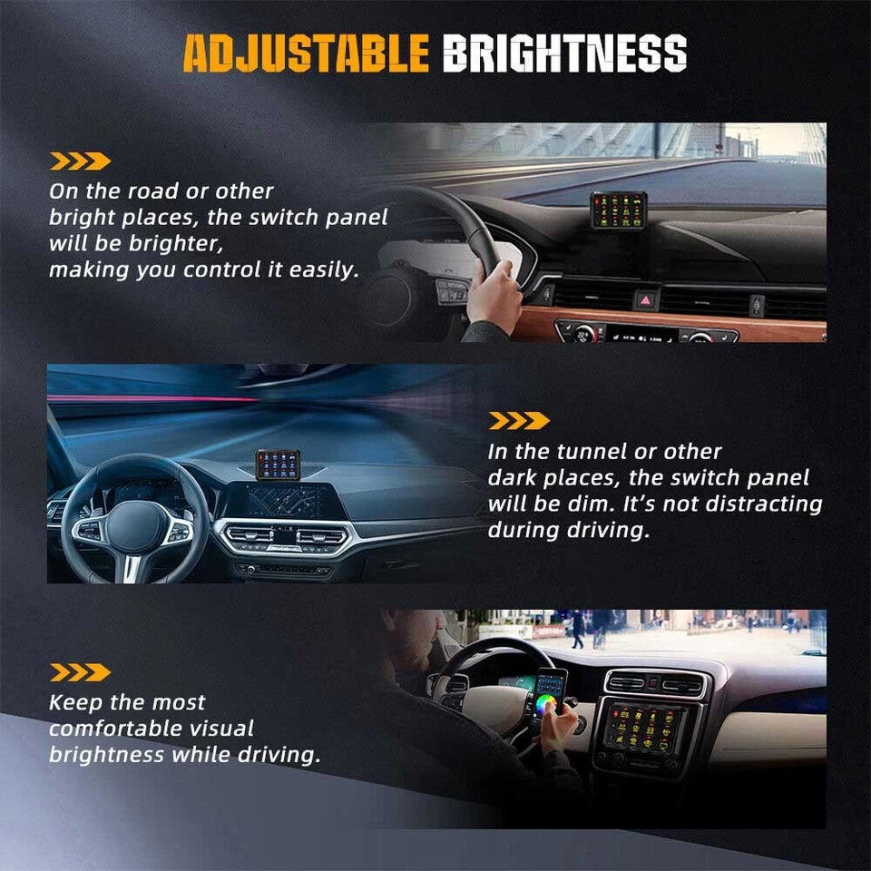 RGB 12 Gang Wireless Switch Panel Circuit Control Relay System Box for Car Truck - Изображение 3 из 4