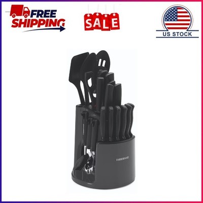 Farberware Classic 30-Piece Spin-N-Store Rotating Carousel Stainless Steel Knife