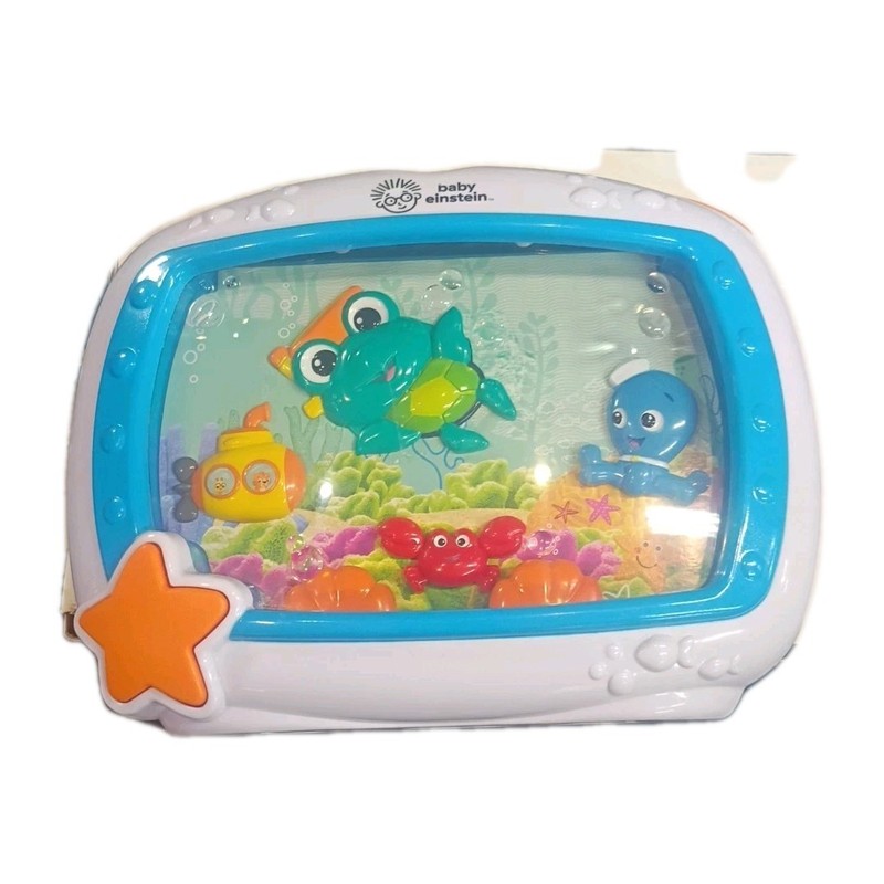 Baby Einstein Sea Dreams Soother Musical Crib Toy and Sound Machine - Blue White