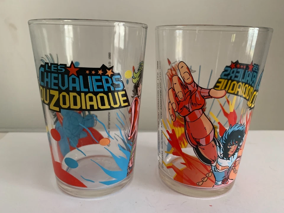 LOT 2 VERRES LES CHEVALIERS DU ZODIAQUE - MASAMI KURUMADA 1986 - Bild 2 von 3