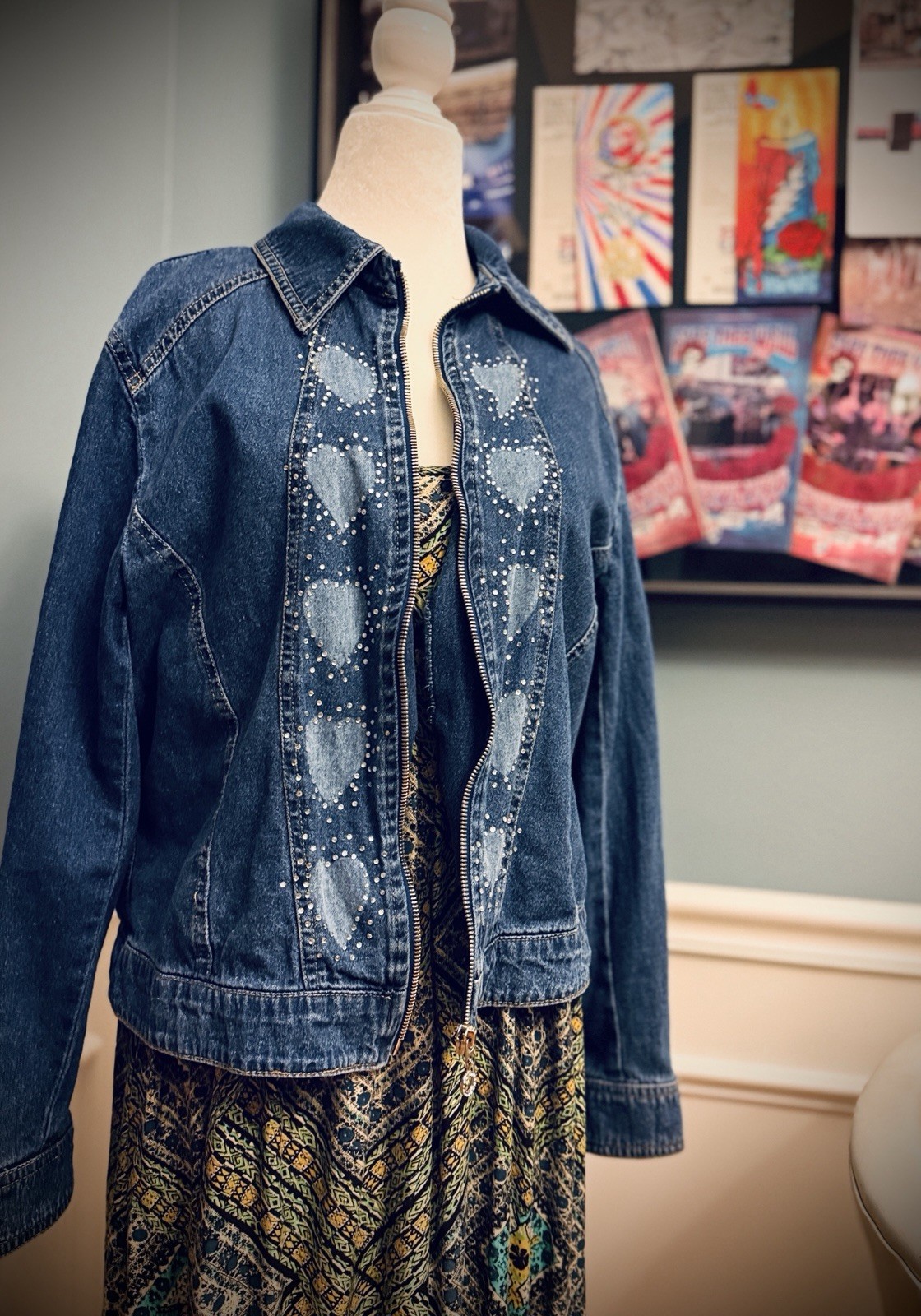 Vntg Grateful Dead Custom Patchwork Denim Jacket … - image 20