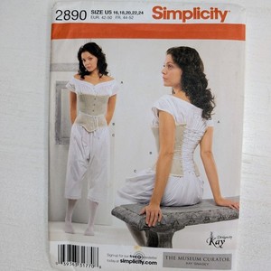 Simplicity 2890 Misses Drawers Chemise Corset Pattern Sizes 8-14 Uncut Civil War