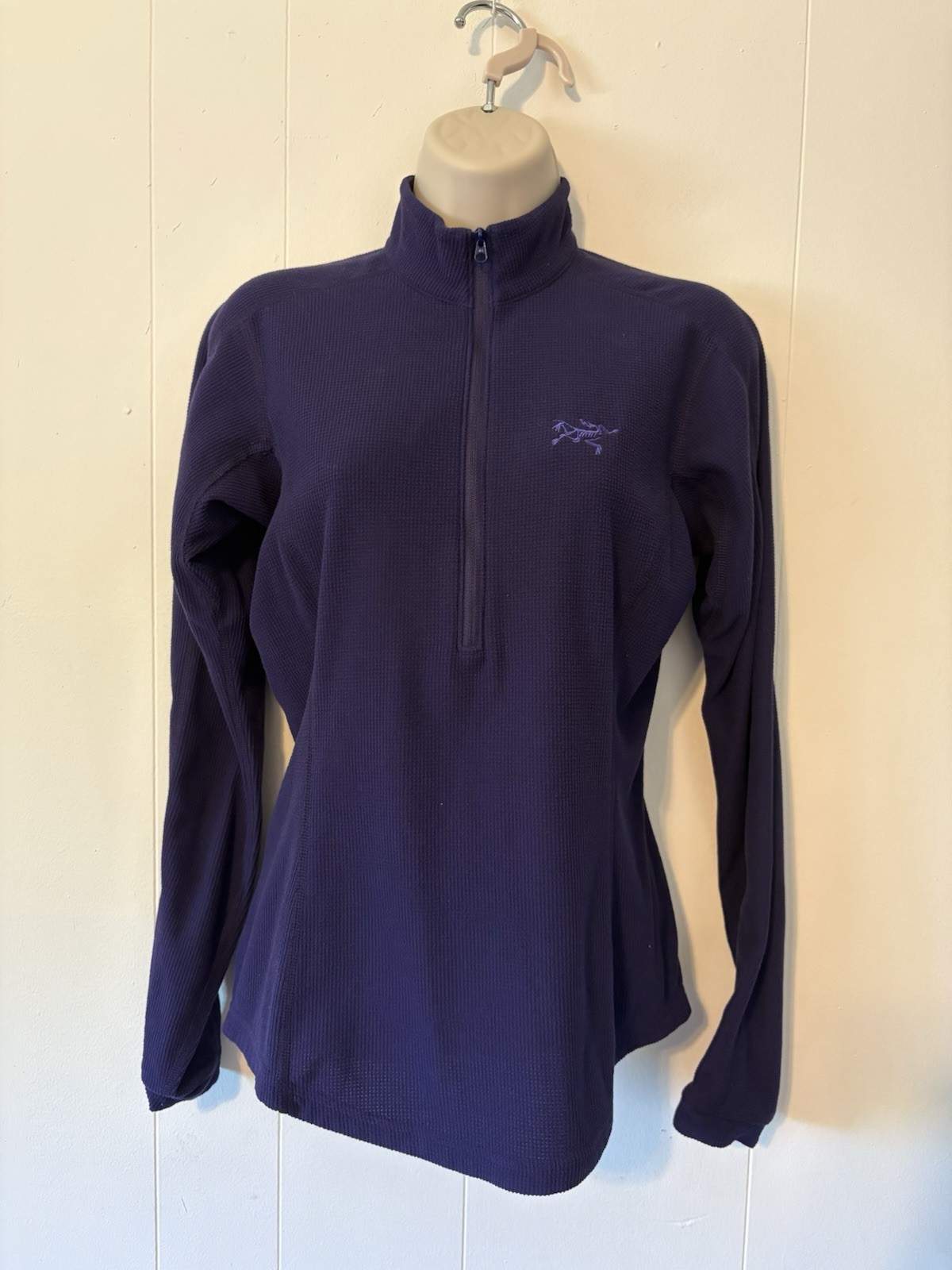 ARC'TERYX Arcteryx Polartec Delta LT Waffle Knit 1 2 Zip Viola Pullover Donna S