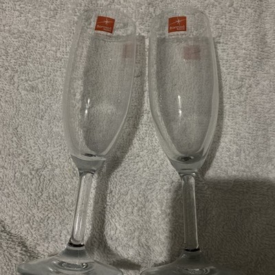 Bormioli Rocco Electra Champagne Flutes Set 2 Glass Stemware