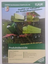 CONOW Produktprogramm Anhänger Muldenkipper Kipper Prospekt Traktor Schlepper