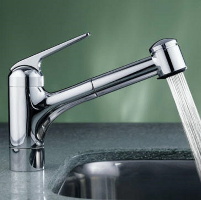 Kwc 37 H Domo Kitchen Faucet Single Hole Side Lever Swivel Spray W