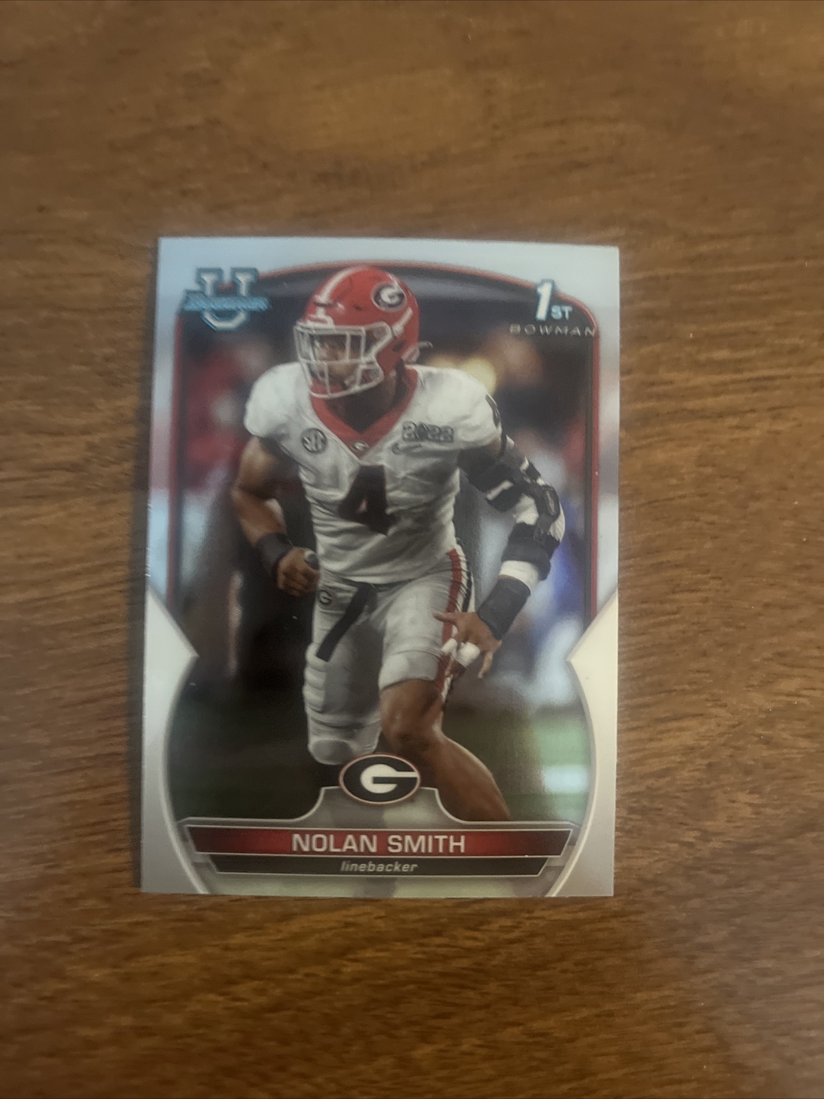 2022 Bowman University Chrome - Refractor #33 Nolan Smith (RC) Eagles