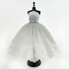 Silver Grey Ballet Tutu Dress For 11.5" Doll Outfit 1/6 Accessories Clothes Gown