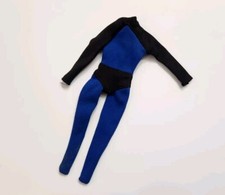 IDEAL VINTAGE 1966 CAPTAIN ACTION OUTFIT ONLY BLUE  BLACK WETSUIT JUMPSUIT