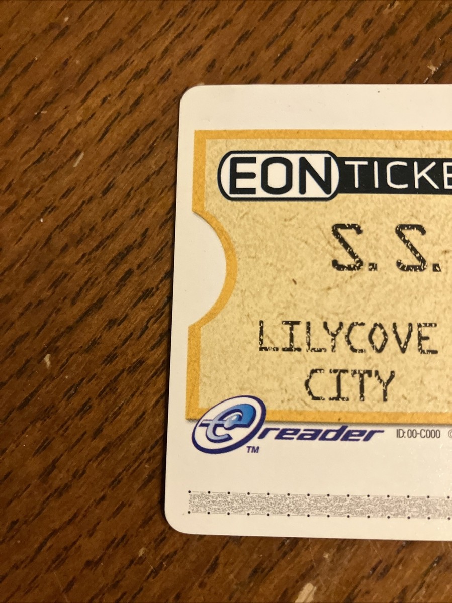 Eon Ticket Pokemon E-Reader Card (For Pokemon Ruby/Sapphire