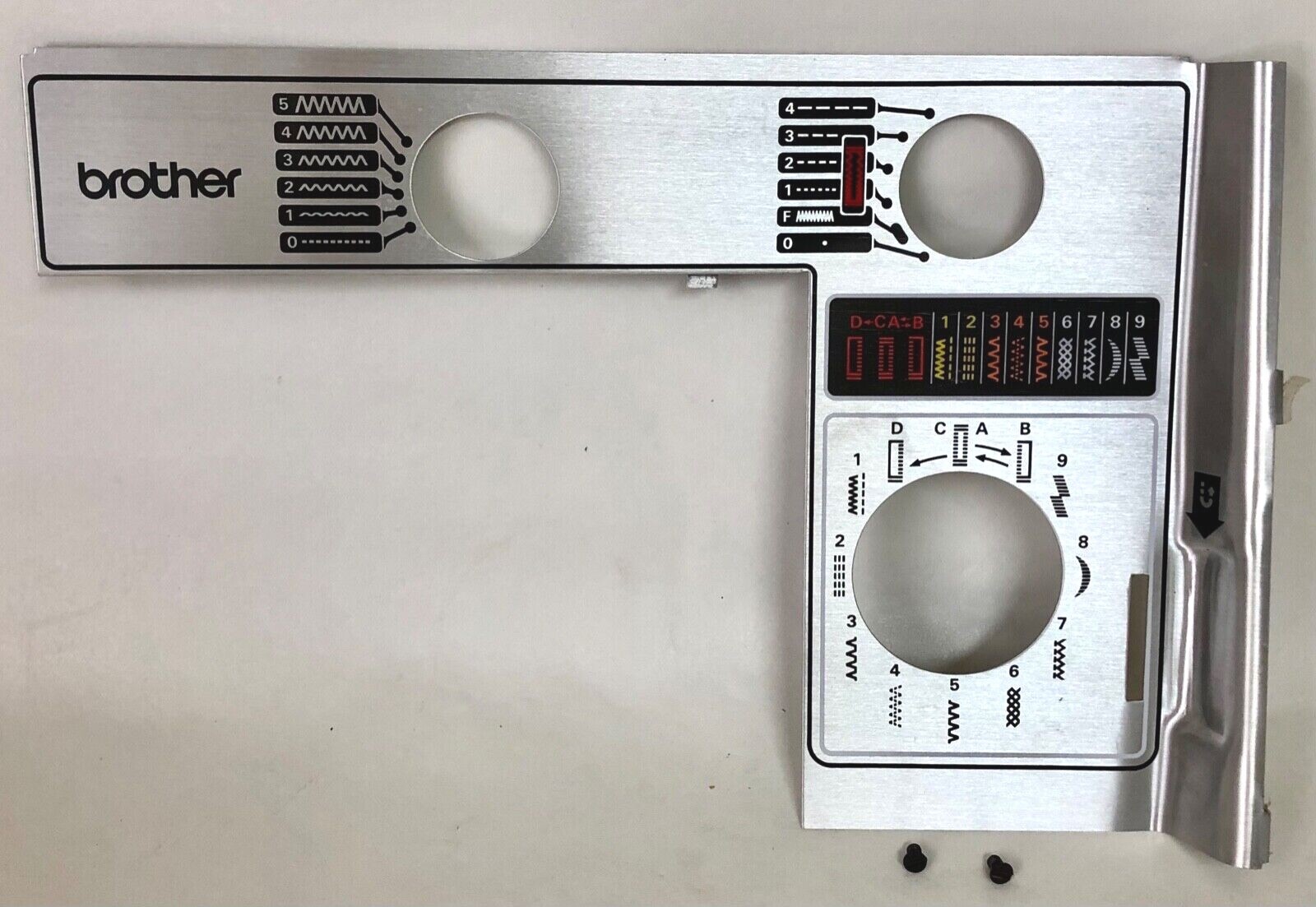 Original Brother Sewing Machine Model VX780 "Front Cover Selector Plate