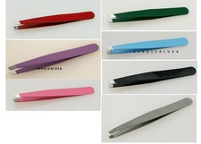 Kit of 7 Slant Tweezers Assorted Colors Hair Removal Beauty Facial Tools
