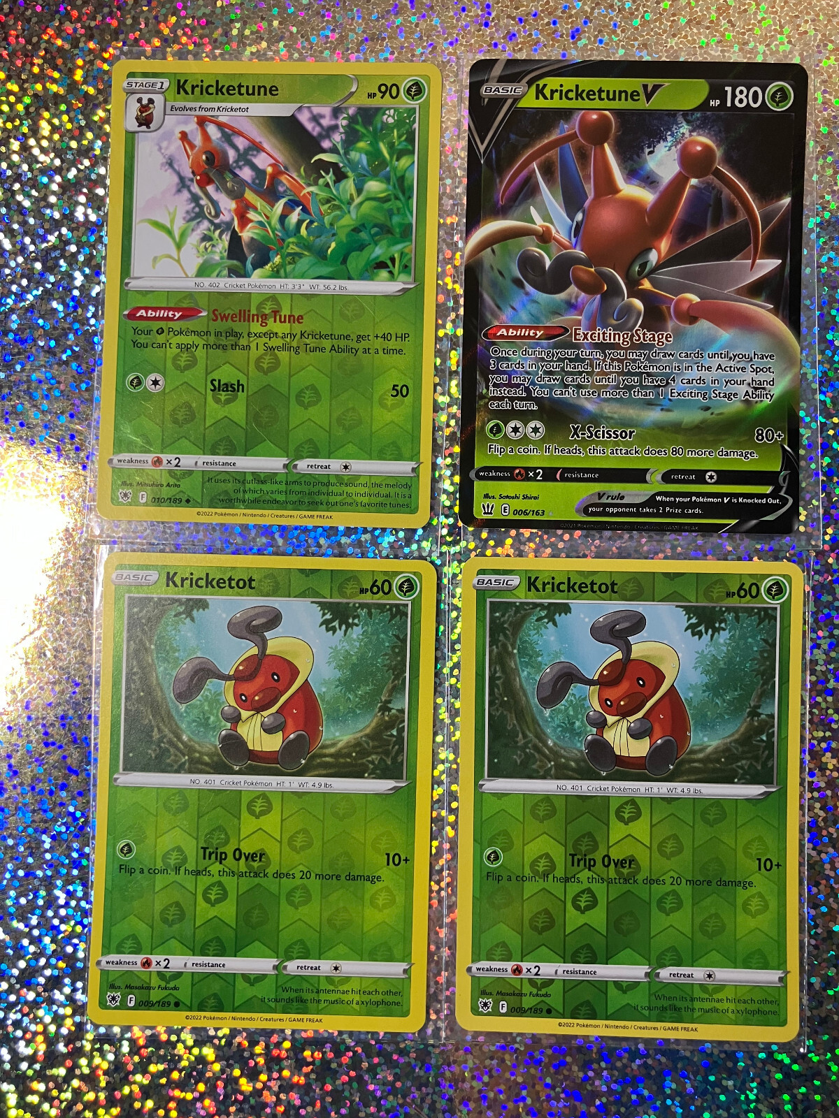 Pokemon TCG Kricketune: Battle Styles Ultra Rare 006/163 V: Reverse Holo 010/189