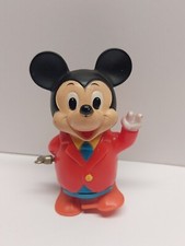 Masudaya Disney Mickey Mouse Wind Up Tin and plastic Toy. Rare Walt Disney Prod