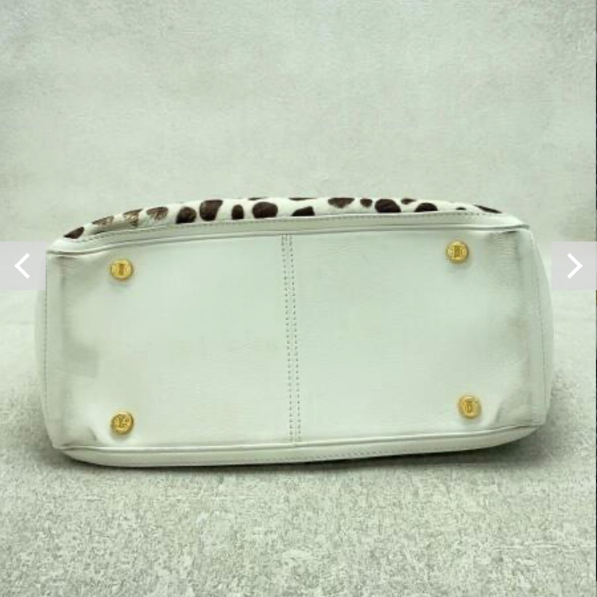 CELINE Handbag Boogie Bag Haircalf Animal Print Leather Logo