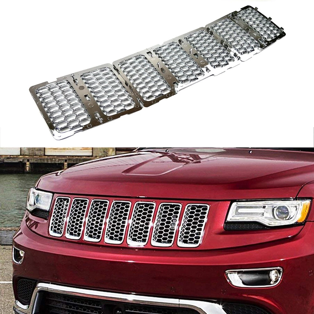 For 2014 16 Jeep Grand Cherokee Chrome Honeycomb Mesh Grille