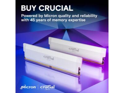 Crucial 32GB(2x16GB) DDR5 Pro Overclocking 6000MT/s UDIMM Memory