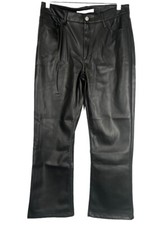 Joe’s Women’s Jeans Size 29 Mid Rise Color Black Faux Leather Cropped