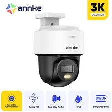 ANNKE 3K 5MP PoE IP Security Camera PT Two Way Audio Outdoor Color Night Vision