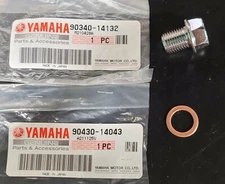 OEM Yamaha Banshee YFZ350 Crankcase Crank Case Oil Drain Plug Bolt Washer