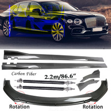 For Bentley Flying Spucarbon Er Fiber Front Bumper Lip Spoiler 86.6 Side Skirt