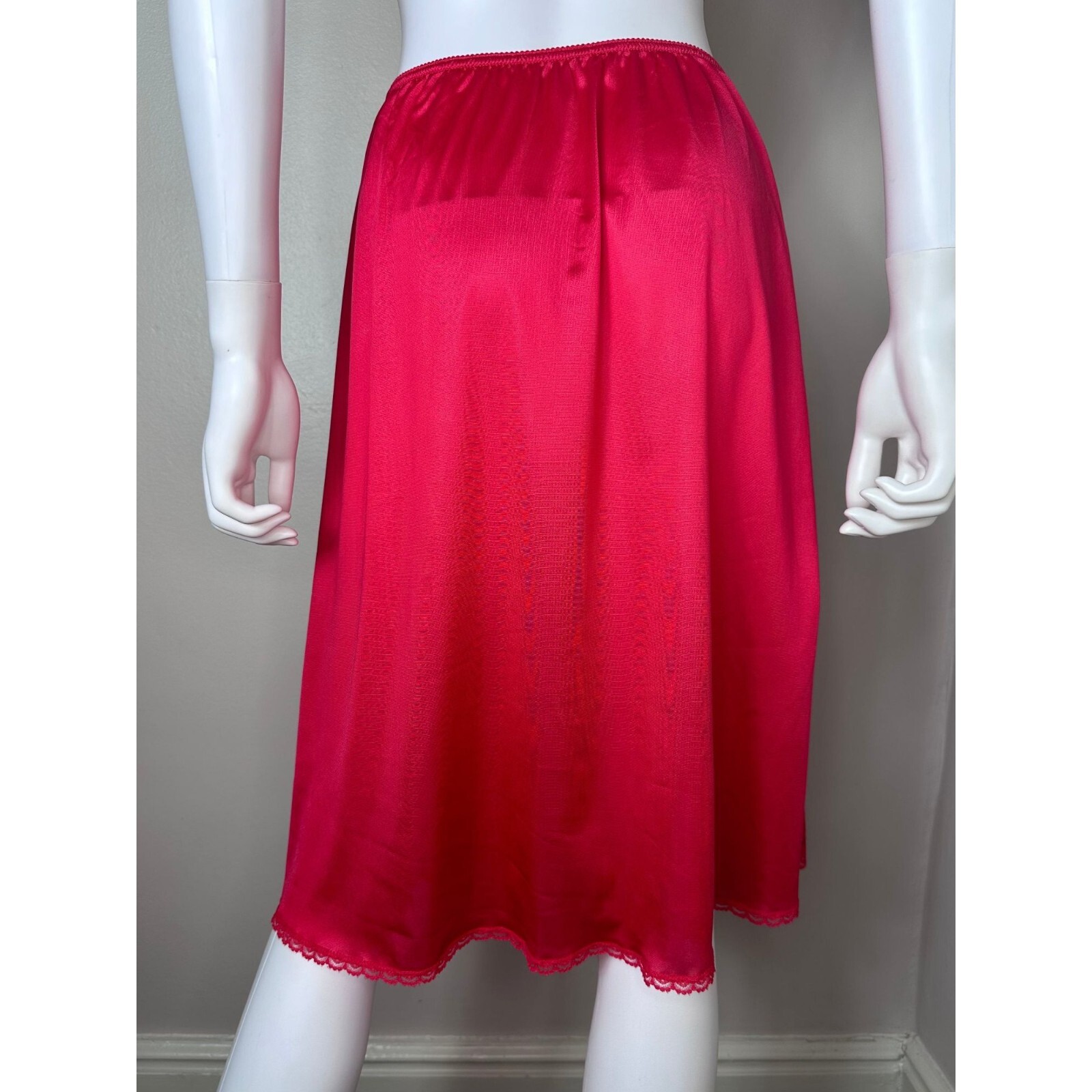 Vintage 1980s Red Half Slip 80s Stellar Foundations Deadstock with Tags