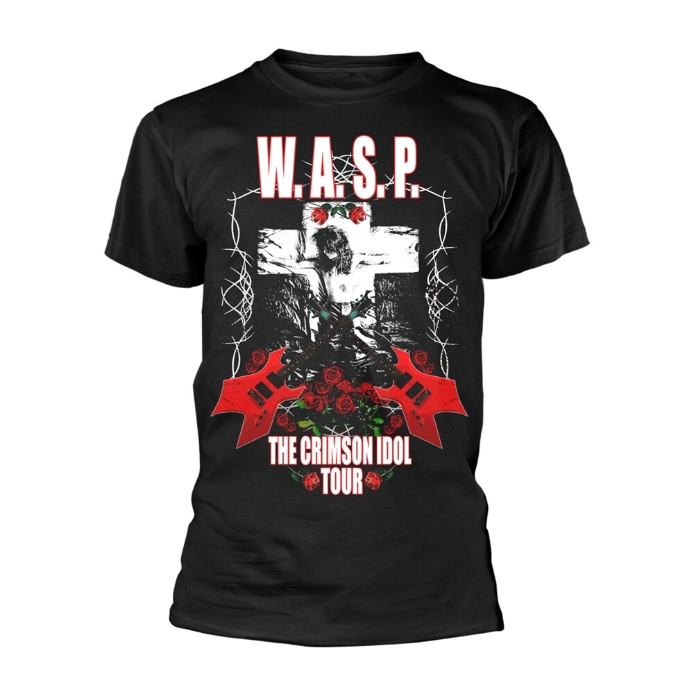 WASP - ЧЕРНАЯ футболка CRIMSON IDOL TOUR с принтом спереди и сзади размер XX-Large 4490₽