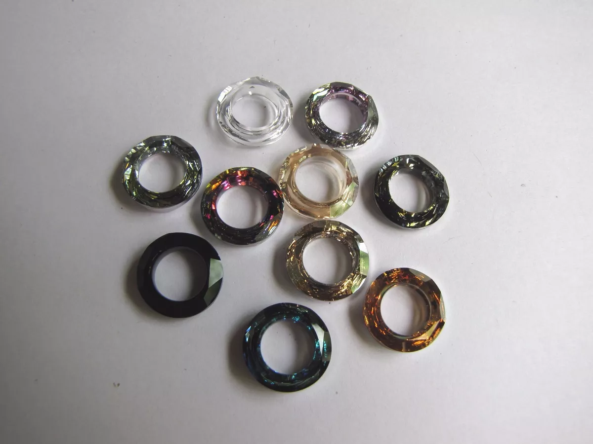 1 X Swarovski COSMIC RING 4139 14mm Many Colors BERMUDA BLUE CAL JET TABAC