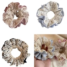 Double Layer Hair Scrunchies Hair Scrunchy Large Elastic Hairband for Women Girl