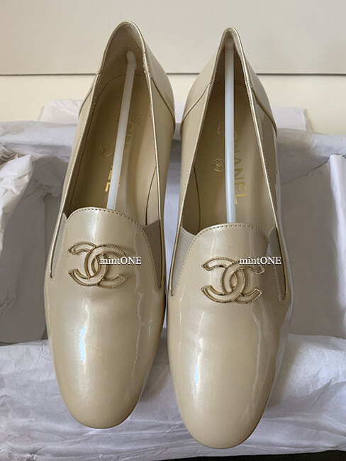 NEW CHANEL elastic CC moccasin size 37 | eBay