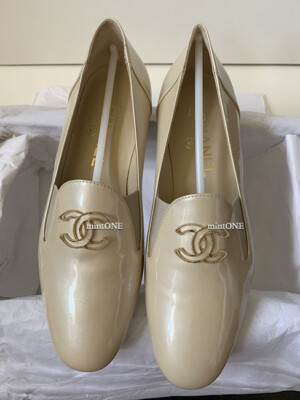 NEW CHANEL elastic CC moccasin size 37 | eBay