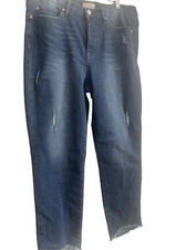 New Nicole Miller Soho Women's Blue High Rise Ankle Cropped Skinny Jeans Size 12