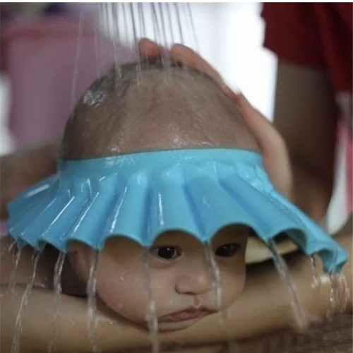 New Adjustable Kids Baby Shampoo Bath Bathing Shower Cap Hat Wash Hair Shield - Picture 7 of 7