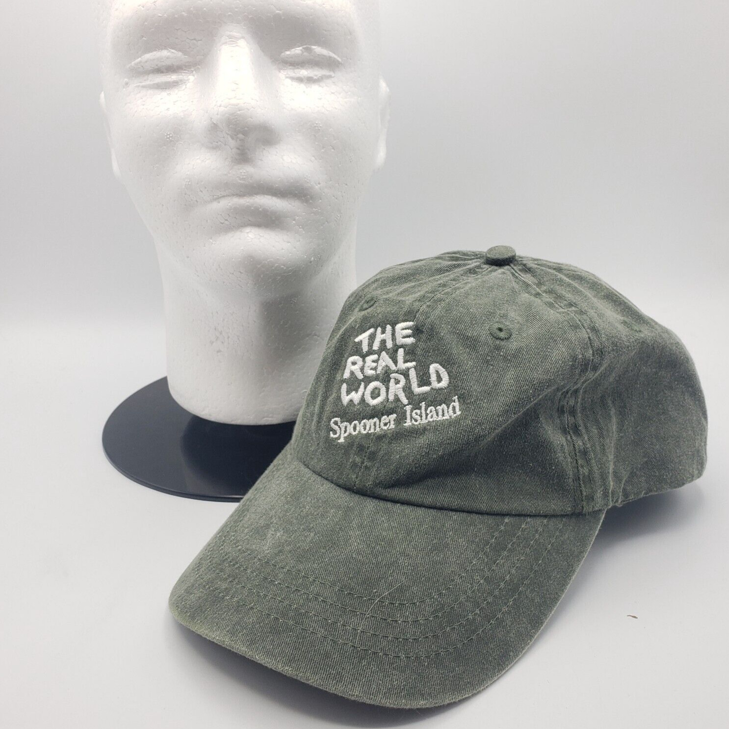 Port & Company Baseball Cap Unisex Onesize Green The Real World Spooner Island
