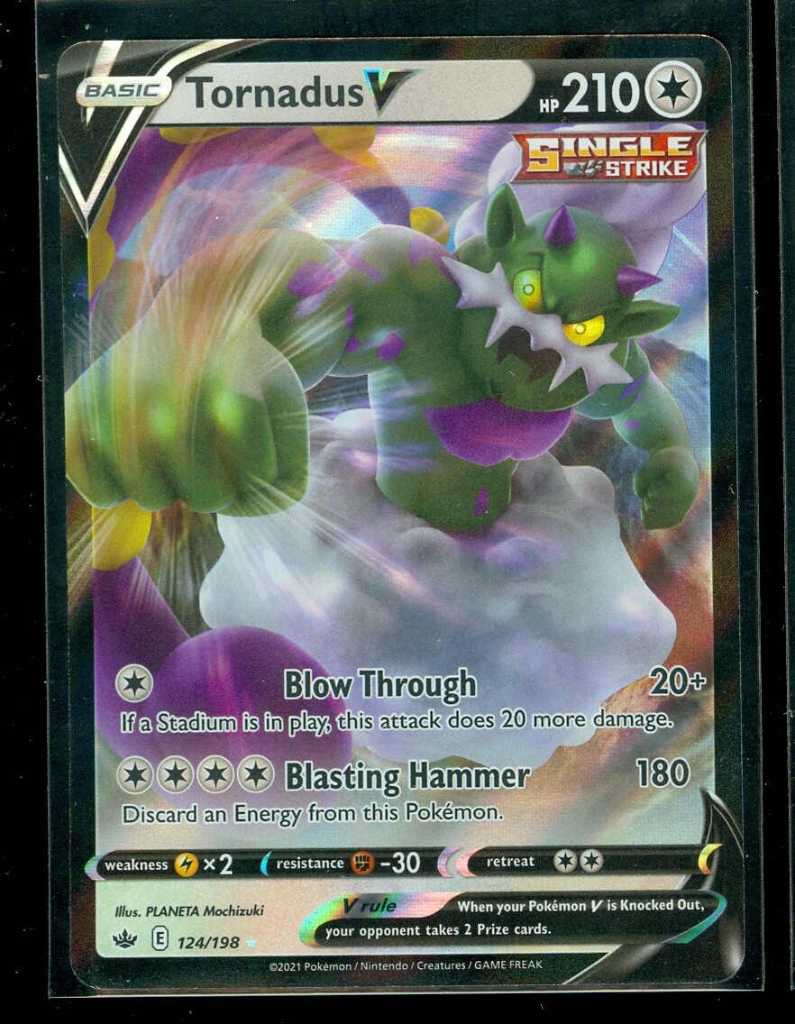 Pokemon TORNADUS V 124/198 Chilling Reign - ULTRA RARE HOLO - MINT