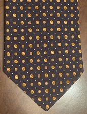 Lauren Ralph Lauren Green Label Blue Orange Green Hand Made Silk Made In Usa