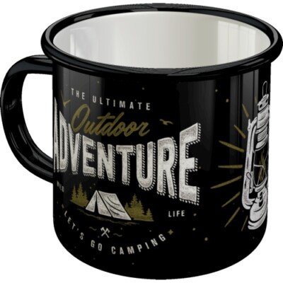 Adventure Outdoor Emaille Kaffeetasse Tasse 360 ml. coffee mug
