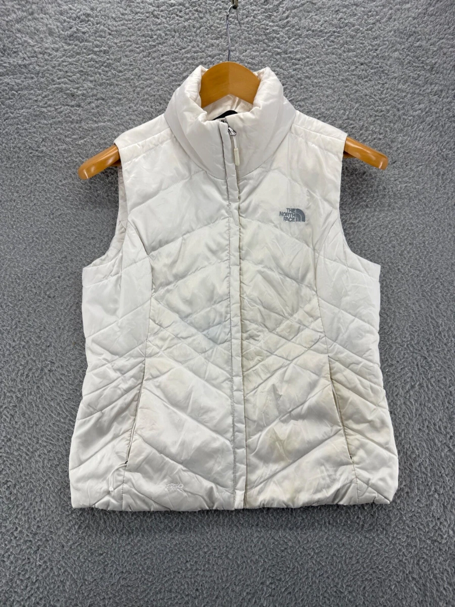 Chaleco Acolchado Para Mujer Con Cremallera Y Velcro - Blanco, Ligero, Ideal Para Exteriores E Invierno