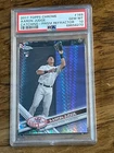 2017 Topps Chrome AARON JUDGE 169 RC Catching Prism Refractor PSA 10 GEM MINT