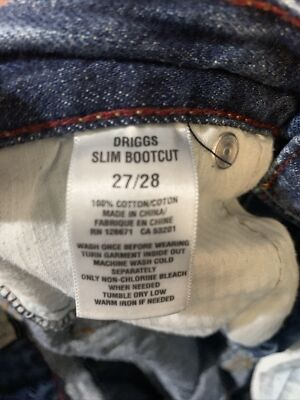 Aeropostale Driggs Slim Bootcut Youth Jeans Size 27/28 Dark Wash