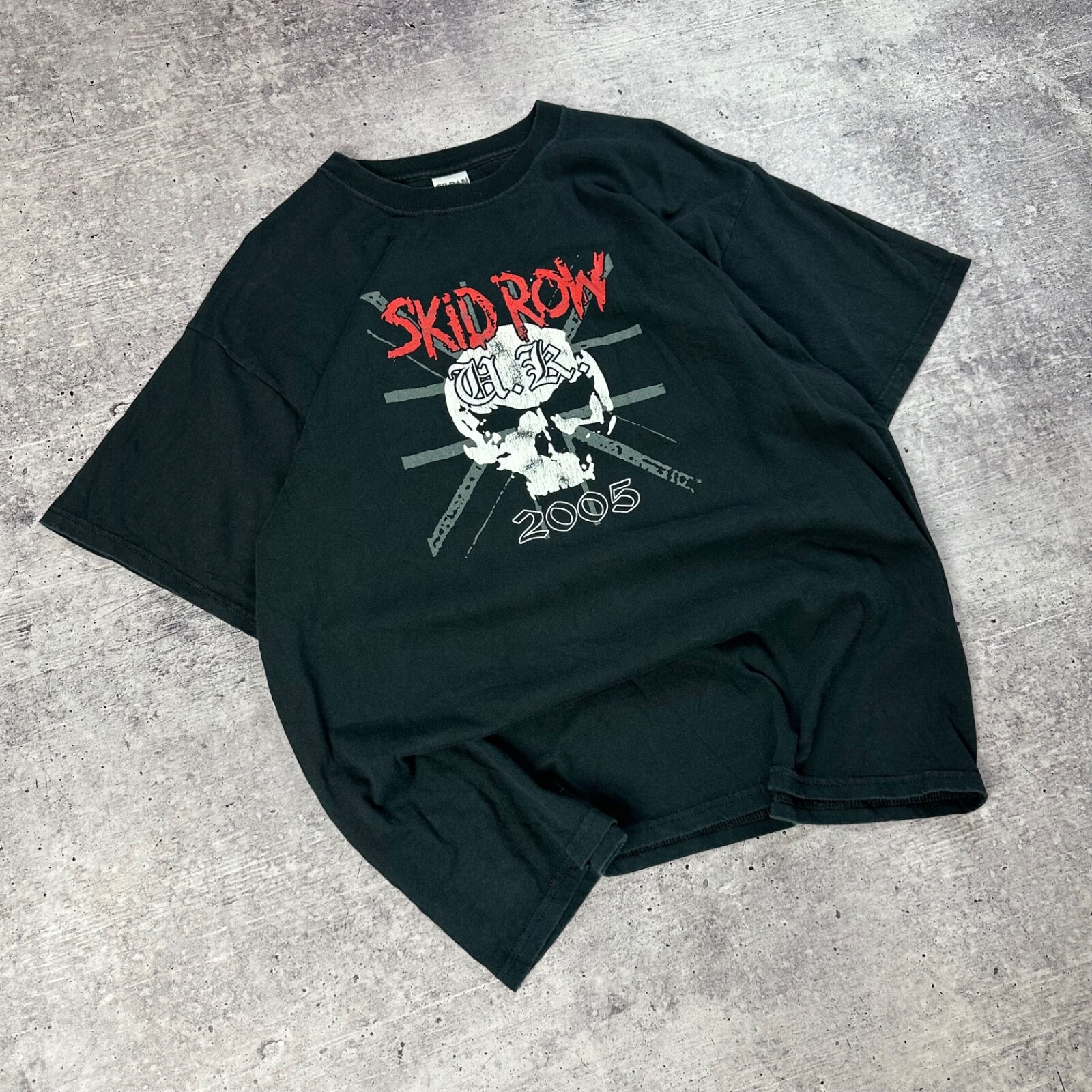 FILA T shirt vintage skid row 2005 tour nera taglia XLarge